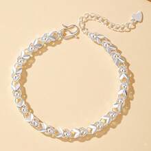 1pc 925 Sterling Silver Hypoallergenic Cute Rabbit Lucky Birthday Bracelet, Exquisite High-End Jewelry, Luxury Women's Accessory, Delicate Couple & Best Friend Gift, Daily Wear Decoration, Valentine's Day & Mother's Day Gift For Her - Multicolor - View 3