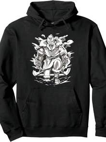 Viking Warrior With Battle Axes Nordic Scandian Pullover Hoodie - 款式27 - 查看 1