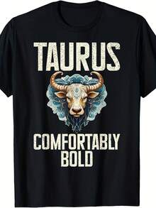 Comfortably Bold Taurus Zodiac T-Shirt - 款式18 - 查看 1