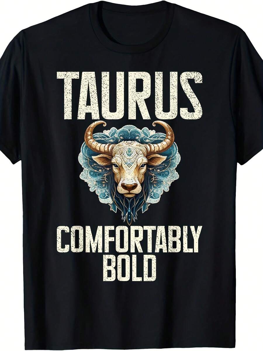 Comfortably Bold Taurus Zodiac T-Shirt - 款式18 - 查看 1