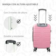 Maleta 20 Pulgadas Sin Documentar Ligera Doble Llanta Candado Fijo - Rosa Pálido - Ver 5