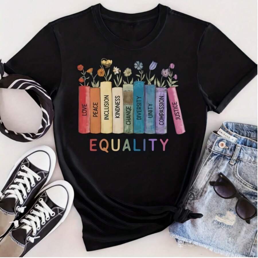 Equal Rights Shirt, Equality Peace Love Kindness Shirt, Gift, Social Justice Shirt - 款式15 - 查看 1