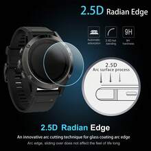 4 piezas de protector de pantalla de vidrio templado para Garmin Fenix 7/7S/7X, alta definición, dureza 9H, anti-arañazos, anti-aceite, anti-huellas
