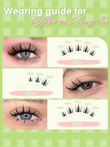 154Pcs D Curl SZY Fairy Lash Clusters Kit Manga Lash Extension KitEyelash Extension Kit Wispy Natural Invisible Band Lash Kit With Waterproof DIY Lash Extension Kit At Home(Fairy-D-10-18MIX) Makeup Cosmetic Lashcluster Natural Lash Clusters - Black - View 5