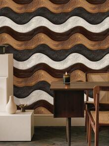 1 Roll 1m/3m/5m Vintage White/Brown/Black/Tan Textured Artistic Style Wallpaper, Suitable For Home Renovation, Room Decor, Cabinet Refacing, Bathroom Decor, Waterproof, Stain-Resistant, Vinyl DIY Wall Paper With Good Flexibility, Easy To Clean And Apply