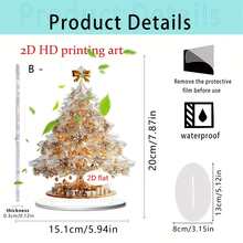 1/3 pezzi Decorazioni da scrivania natalizie, ruota panoramica, carosello, albero di Natale, decorazioni per casa e ufficio, regali di Natale, in acrilico 2D