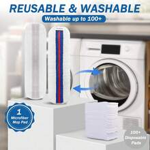 Upgraded Flat Mop Pads Compatible With O-Cedar H2prO Flat Mop System, AluxClean Reusable Mops Head Replacements For O-Cedar, 4 Pack Mops Refills For Deep Cleaning - 杏色 - 查看 6