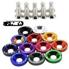 高品质 M6 阳极氧化铝垫圈和螺栓套件 - 适用于汽车和摩托车，多种颜色的装饰螺丝和垫圈