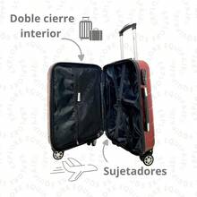 Maleta 20 Pulgadas Sin Documentar Ligera Doble Llanta Candado Fijo - Rojo - Ver 6