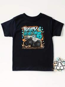 6th Birthday Shirt  Monster Truck Birthday  Boys 6th Birthday  Birthday Shirt Boy  Truck Birthday Party  Six Shirt  Monster Truck Tee - 款式6 - 查看 1