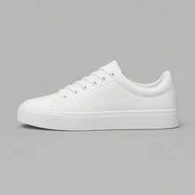 Women's Casual White Comfortable Sneakers - Blogger Style - 白色 - 查看 9