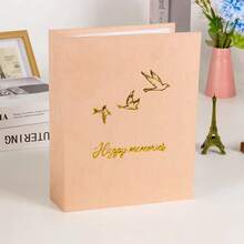 精美鸟类图案相册可容纳 200 张 6 英寸照片，适合旅行纪念品和家庭回忆