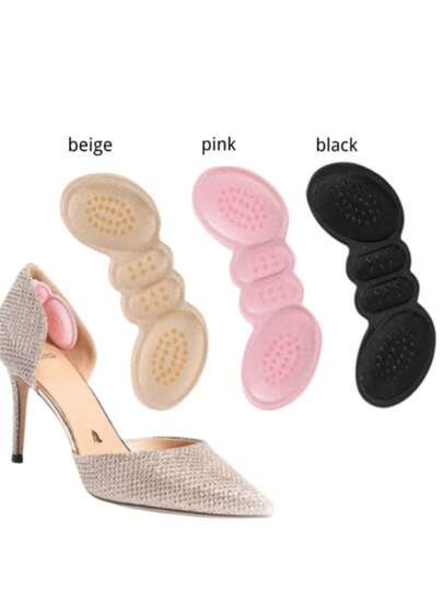 QKC 2pcs Heel Grips, Anti-Chafing And Blisters, Heel Cushions, Anti-Friction, Anti-Slip To Enhance Shoe Fit