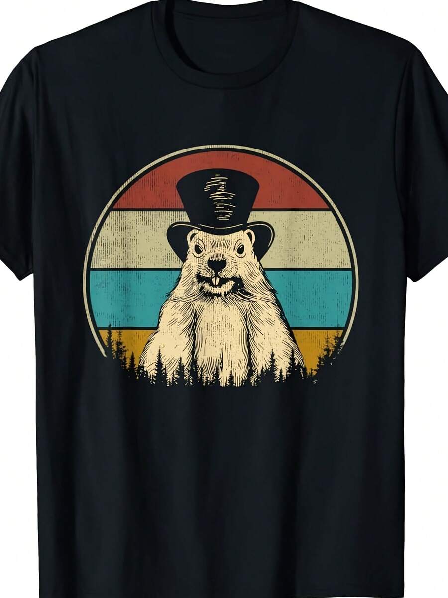 My Favorite Holiday Retro Groundhog Day Woodchuck Lover T-Shirt, Kid Adult Unisex - Style 23 - View 1