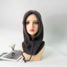 1件拉法帽，时尚保暖针织围巾脖套，男女通用，秋冬季保暖头套 - 彩色 - 查看 7