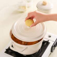 1pc Silicone Heat Resistant Pot Lid Cover, High Temperature Insulation Sleeve, Non-Slip Pot Lid Handle Protector, Kitchen Anti-Scald Lid Lifter, High Heat Resistant Hand Protector For Cooking Pot, Casserole Lid Grip - Multicolor - View 6