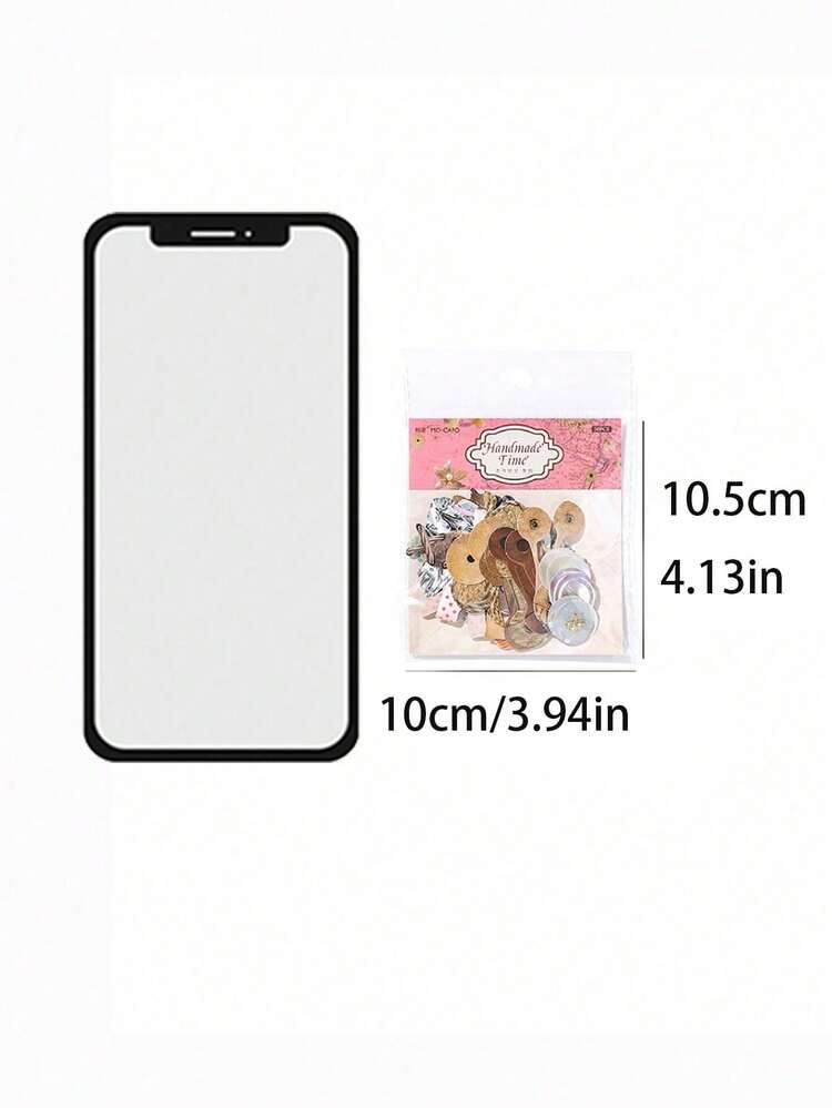 MOCARD 50 cái/gói Retro Tài liệu làm sổ lưu niệm Hình dán , Trang trí DIY Cắt dán Thủ công Chất liệu Đối với Quà tặng lễ hội , Cá nhân hóa Sáng tạo Vẽ Nghệ Thuật - màu nâu - Xem 11