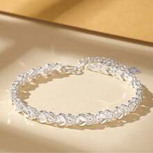 1pc 925 Sterling Silver Hypoallergenic Cute Rabbit Lucky Birthday Bracelet, Exquisite High-End Jewelry, Luxury Women's Accessory, Delicate Couple & Best Friend Gift, Daily Wear Decoration, Valentine's Day & Mother's Day Gift For Her - Multicolor - View 7