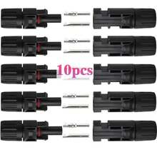 200/100/40/20/10/5 Pcs Conector Solar DC 1000V30A Panel Stecker IP67 impermeable Kit de Conectores para Cable PV/MC 2.5/4/6mm2 - 10 piezas (5 pares) - Ver 9