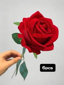 1/3/5/10/20pcs Red Rose Artificial Bridal Bouquet, Faux Flower Flower Arrangement Decoration, Fake Rose Artificial Rose For Valentine's Day Gifts, Wedding Party, Home Decoration, Birthday Gifts,Wedding Decorations,Fall Decor