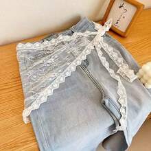 Vintage White Lace Mesh Head Triangle Scarf Hair Accessory, Autumn Winter Belt Layered Clothing, Apron Accessory, Hippie Cute, Bohemian, Vacation, Party, Wedding, Halloween, Christmas Gift, Thanksgiving, New Year Gift, Valentine's Day Gift, St. Patrick's Day, Mother's Day, Back-To-School Season, Easter, Winter - Một mảnh lưới màu trắng - Xem 6