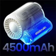 Nouveau ventilateur de taille, ventilateur portable avec 3 vitesses de vent, convient pour la randonnée, la course et autres activités extérieures - Blanc - Voir 11