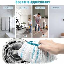 nuevoJuego de 4 mopas de Repuesto para Leifheit Clean Twist Disc Mop Micro Set,2 Fibras Sistema para Leifheit Clean Twist M Fregona Redonda Piezas de Repuesto para Todos los Tipos de Suelo - 1 - Ver 5