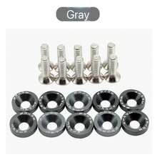 高品质 M6 阳极氧化铝垫圈和螺栓套件 - 适用于汽车和摩托车，多种颜色的装饰螺丝和垫圈