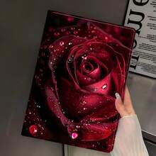 Fashionable Rose Pattern, Automatic Sleep/Wake Function, And A Stylish Protective Tablet Case. Suitable For IPad Mini 6/9.7/10.2/10.5/Air 4/Air 5/10th/10.9/Pro 11-Inch/Air 11(M2)/Pro 11(M4) (2024) And Galaxy Tab S6LITE 10.4/A7 LITE/A8/A9+/S7/S8/S9/S9FE/S10/S7+ 12.4/S8+ 12.4/S9+ 12.4/S9FE+ 12.4. Transparent Bottom Case, TPU Material, Tri-Fold Flip Leather Case With Pen Slot, And Standable Design. - Nhiều màu - Xem 1