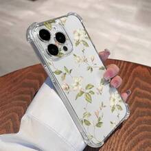 Cubiertas Protectoras para Teléfonos: Silicona Suave Transparente con Estampado de flores | Compatible con Samsung (Series A, S, Note 10/20),  (16, 15, 14, 13, 12 Pro Plus, X, XS Max) y OPPO, Redmi, , Honor - transparente - Ver 2