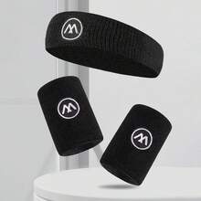 A Set Of Sports Headband Wrist Guards Suitable For Men's And Women's Running, Badminton, Football, Yoga And Other Sports, Breathable And Skin Friendly, Soft And Comfortable. Good Sports Helper - Multicolor - View 6