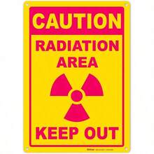 -X 10 - Caution Radiation Area Keep Out Sign -. 040u2033 Rust - Aluminum - High Visibility - Easy Installation - 7x10" Keep Out (Aluminum) - View 2