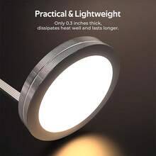 1/3/6pcs Touch Sensor LED Closet Lights - Adjustable Color Temperature LED Night Light, Warm/White Cabinet Light, USB Powered, Ultra-Thin Kitchen Table Lamp, Suitable For Kitchens, Bedrooms, Cabinets, Wardrobes, Stairs, Shoe Racks, Hallways - 彩色 - 查看 3