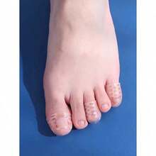 QKC 20pcs Toe Anti Abrasion And Pain Protection Silicone Toe Sports Toe Sleeve For Women High Heels Women Pumps And Men Sneakers Shoes Summer Daily Wear - 透明10 - 查看 9