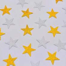 50pcs 1.26 Inch Gold Five-Pointed Star Paper Pieces, Suitable For Christmas Decoration, Tabletop Decor, Party Decoration - Gold - View 8