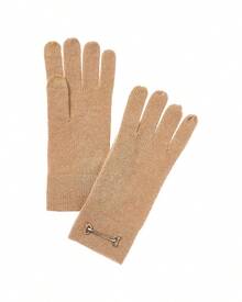 Bruno Magli Horsebit Knit Cashmere Gloves - 棕色 - 查看 2