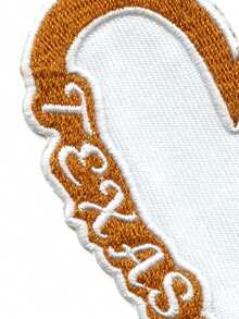 1 Miếng vá hình trái tim bóng bầu dục của trường đại học Texas, Đại học Austin Pride, thêu ủi - Nhiều màu - Xem 4