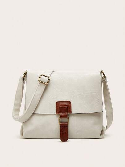 zijinling New Fashion Classic Versatile Women's Bag, Simple College Style Shoulder Bag, Casual Crossbody Bag