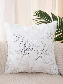 1 Piece Of Craft Pv Velvet Bronzing Bough Texture Pillow Case, Home Bedroom Decoration By Pillow Case Sofa Decoration Pillow Case. - Multicolor - View 6