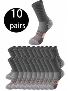 1/5/10/20 双男士中筒袜,柔软弹力舒适透气袜子,适合男女日常穿着,简约舒适的中筒袜,百搭男士运动休闲中筒袜,防臭吸湿排汗中筒运动袜 - 彩色 - 查看 17