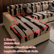 1pc Thick Warm Jacquard Soft Velvet Anti-Slip Sofa Seat Cushion Cover, Style Soft & Skin-Friendly Pet-Proof Elastic Sofa Slipcover, Autumn/Winter Anti-Scratch Sofa Skirt Suitable For L-Shaped Combination Sofa And 1/2/3/4 Seat Sofa (Sold Individually) - Coffee Brown - View 13