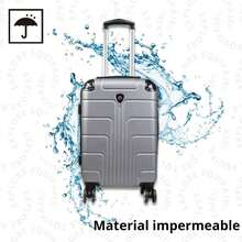 Maleta 20 Pulgadas Sin Documentar Ligera Doble Llanta Candado Fijo - Gris - Ver 6