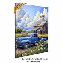 1pc Canvas Wall Art Living Room Wall Decor Bedroom Bathroom Rustic Vintage Pickup Truck Themed For Home Office Bathroom Living Room Hallway Dining Room Bedroom Decor.Stretched And Framed Ready To Hang. - trắng - Xem 6