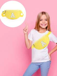 1 Stück Mädchen Hüfttasche, süße Umhängetasche mit 26 A-Z Buchstaben, geeignet für den täglichen Gebrauch, Outdoor, Reisen, Wandern, tragbar, ideales Geschenk