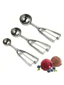 Stainless Steel Ice Cream Spoon Scoop Ice Cream Spoon Ice Lolly Spoon Watermelon Spoon Fruit Ball Spoon Spoon Scooping Spoon - Multicolor - View 7