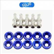 高品质 M6 阳极氧化铝垫圈和螺栓套件 - 适用于汽车和摩托车，多种颜色的装饰螺丝和垫圈