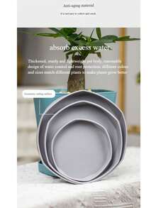 1 Durable Plastic Resin Plant Tray - Suitable For Indoor And Outdoor Pots! Thickened Plastic Resin Pot Tray, Bottom Liner, Round Water-Catching Tray, Plant Holder, Succulent Palette. Different Batches May Vary, But It Does Not Affect Use.