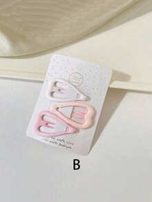 15 chiếc kẹp tóc màu hồng, kẹp hình trái tim và ngôi sao, kẹp tóc mái ombre mờ, thích hợp cho bé gái sử dụng hàng ngày (có thể mua riêng, 3 chiếc/bộ khi mua riêng), kẹp tóc kiểu Y2K, kẹp tóc, văn phòng phẩm, kẹp tóc màu hồng - Hồng - Xem 4