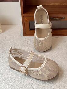 Zapatos planos para niñas, un par de zapatos planos de malla y encaje lindos y de moda, transpirables, suaves y cómodos, la primera opción tanto para uso en casa como al aire libre, zapatos planos ligeros para niñas