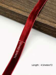 6-40mm Dark Red Color Single Sided Velvet Ribbon Festival Ribbons Jewelry Display Packaging Flower Gift Packaging Bow DIY Party Ribbons Decoration Christmas Decorations Home Christmas Gifts Christmas Decor